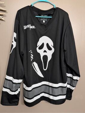 Scream Ghost Face Hockey Jersey Halloween
